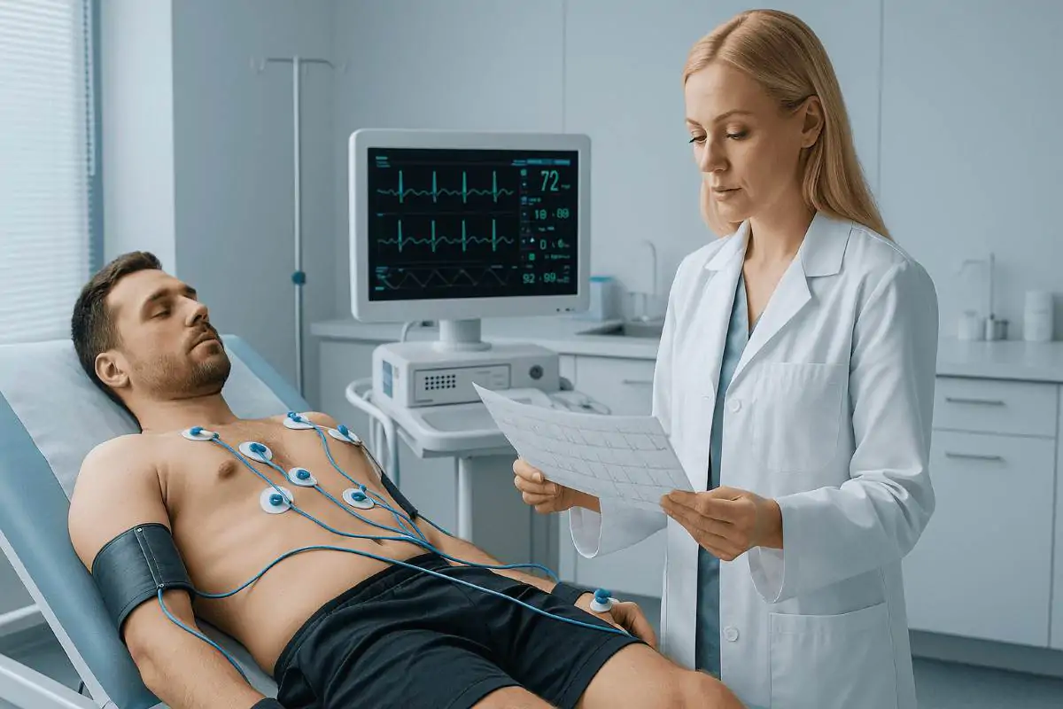 Проведення електрокардіографії для оцінки роботи серцево-судинної системи